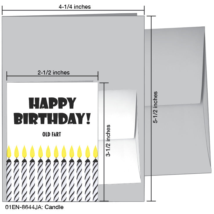 Candle, Greeting Card (8644JA)