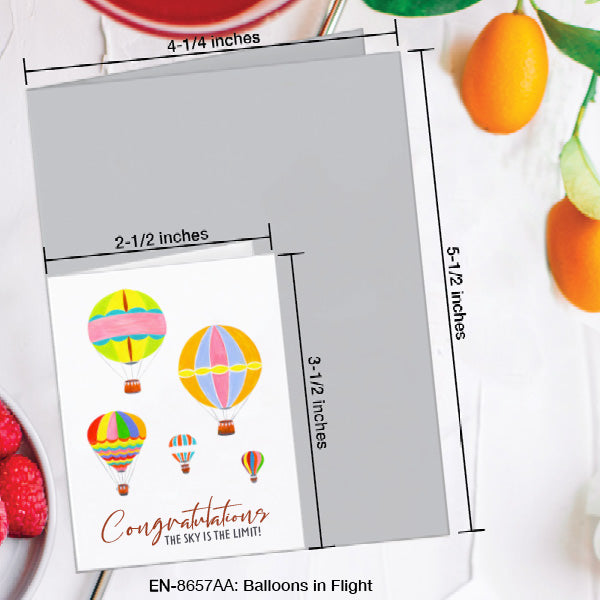 Balloons in Flight, Greeting Card (8657AA), Enclosure, www.printedcanvas.com