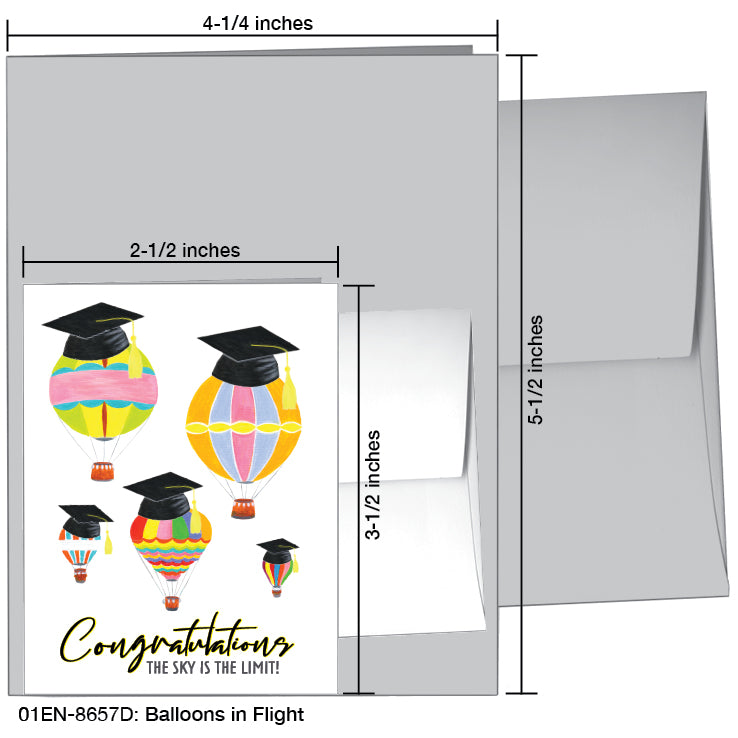 Balloons in Flight, Greeting Card (#8657D)