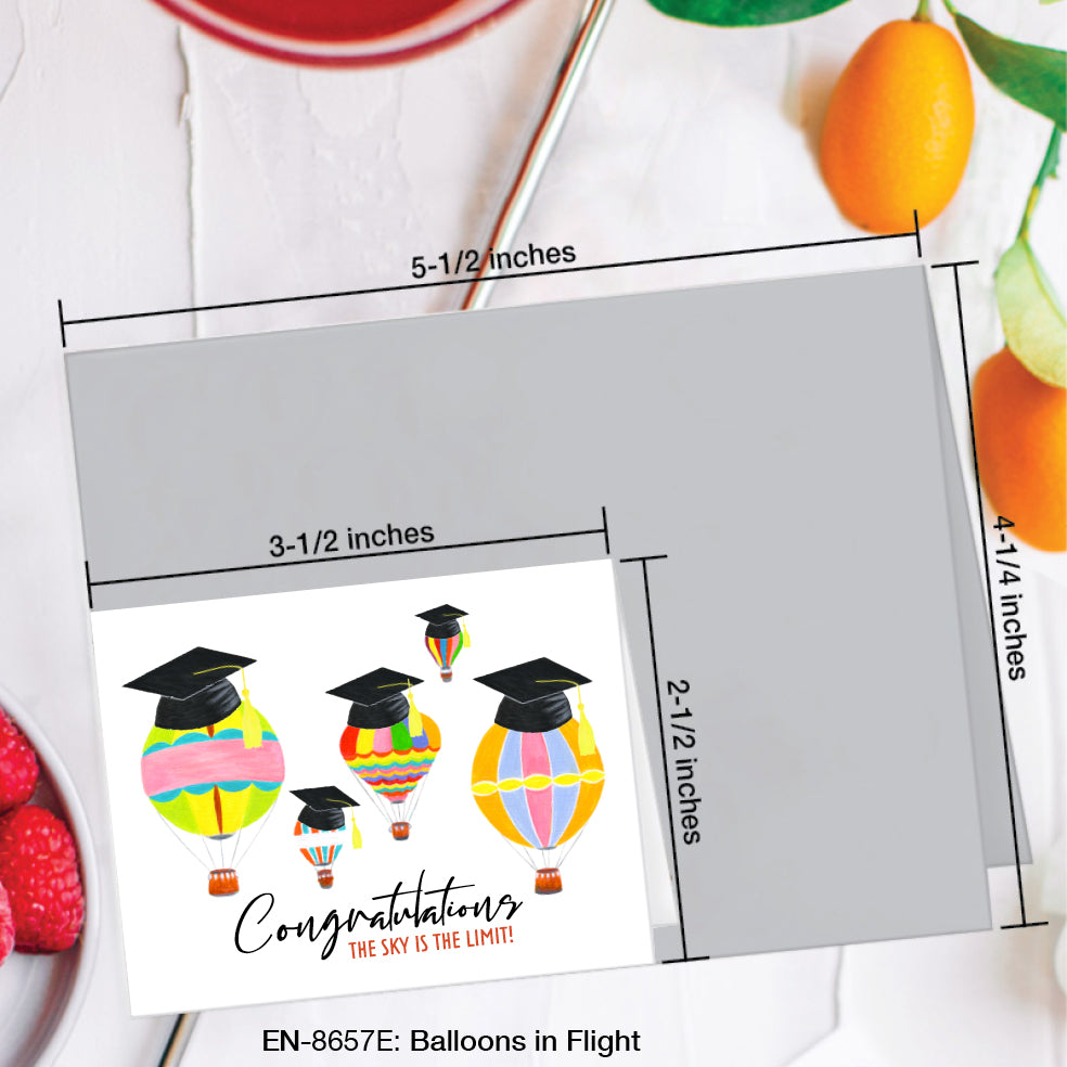 Balloons in Flight, Greeting Card (#8657E)