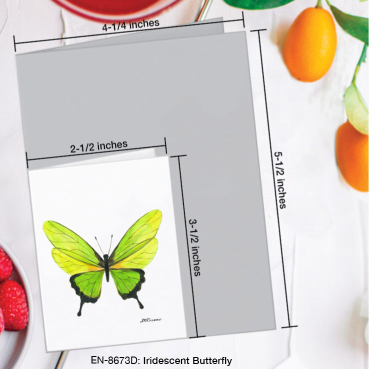 Iridescent Butterfly, Greeting Card (8673D), Enclosure Card, www.printedcanvas.com
