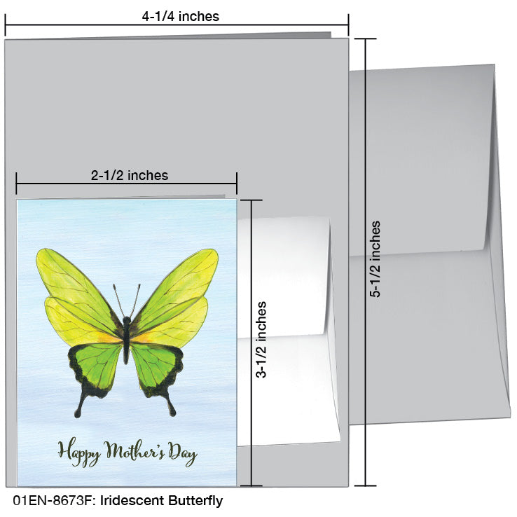 Iridescent Butterfly, Greeting Card (8673F), Enclosure Card, www.printedcanvas.com