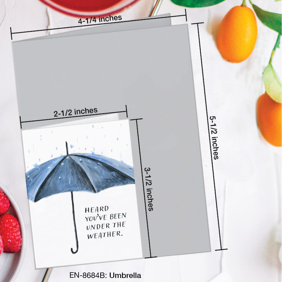 Umbrella, Greeting Card (#8684B), Enclosure, www.printedcanvas.com