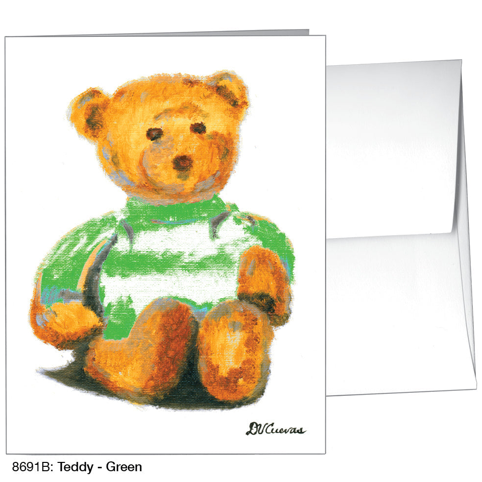Teddy - Green, Greeting Card (8691B), A2, printedcanvas.com