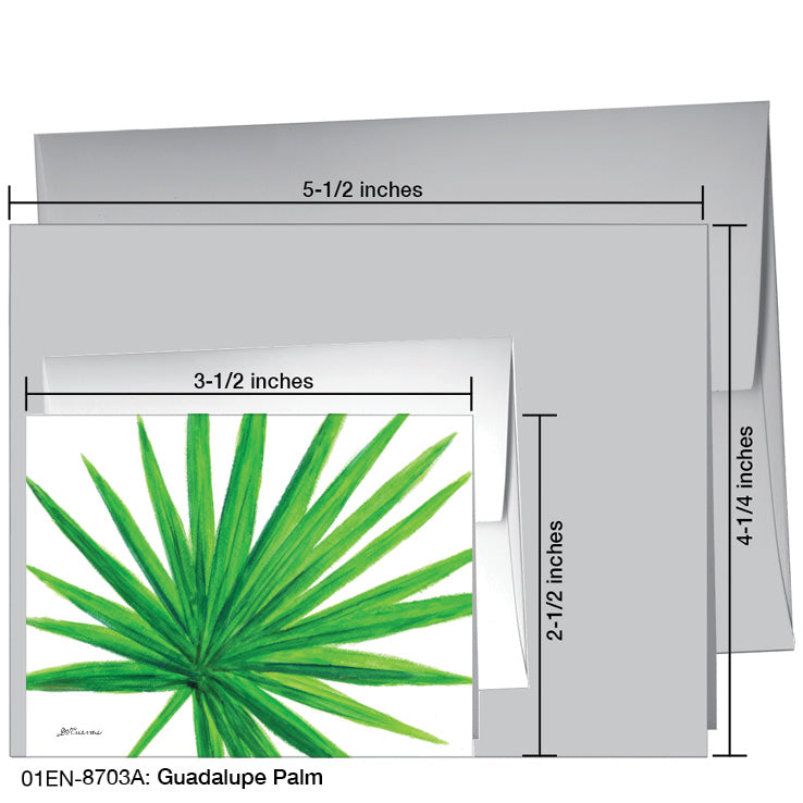 Guadalupe Palm, Greeting Card (8703A), Enclosure Card, www.printedcanvas.com