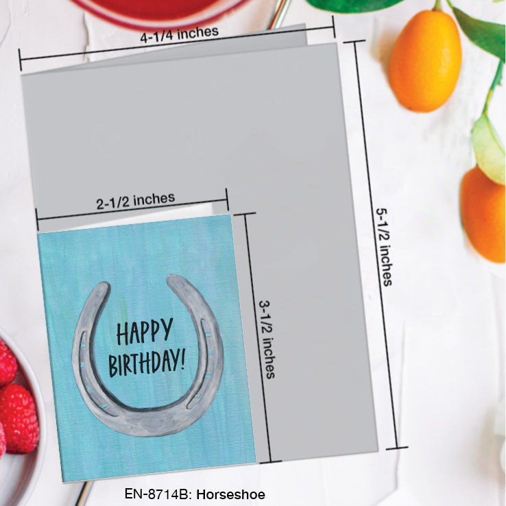 Horseshoe, Greeting Card (8714B), Enclosure, www.printedcanvas.com
