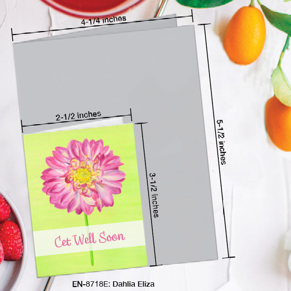 Dahlia Eliza, Greeting Card (8718E), Enclosure, www.printedcanvas.com