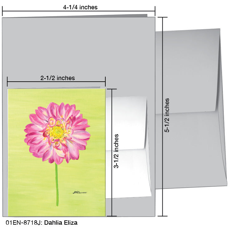 Dahlia Eliza, Greeting Card (8718J), Enclosure Card, www.printedcanvas.com