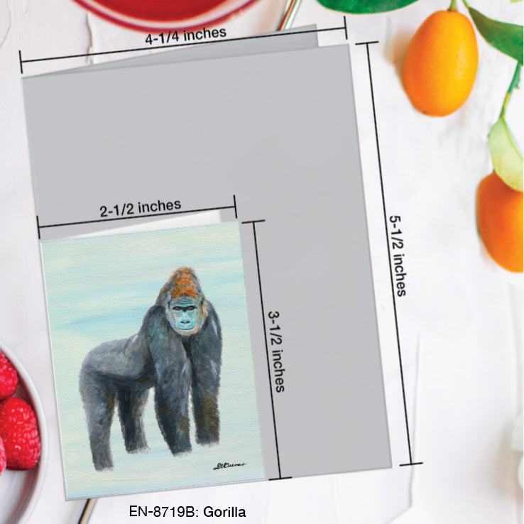 Gorilla, Greeting Card (8719B), Enclosure Card, www.printedcanvas.com