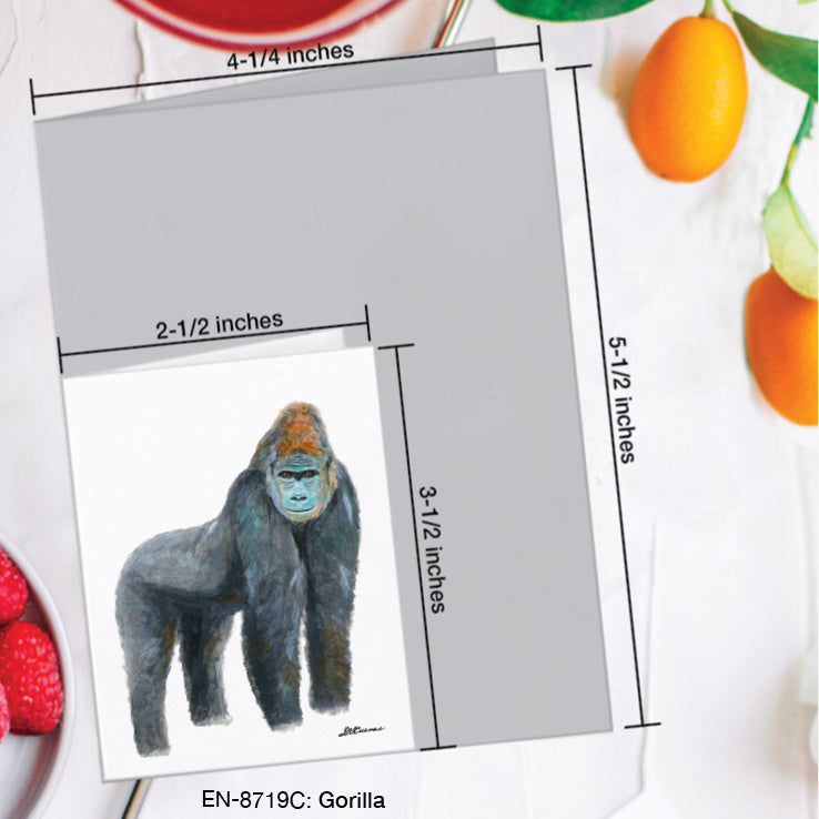 Gorilla, Greeting Card (8719C), Enclosure Card, www.printedcanvas.com
