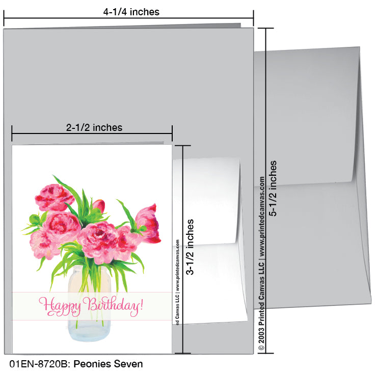 Peonies Seven, Greeting Card (#8720B)