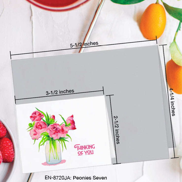 Peonies Seven, Greeting Card (#8720JA)