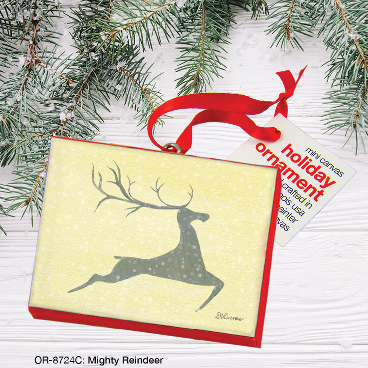 Mighty Reindeer, Ornament (OR-8724C), Front, printedcanvas.com