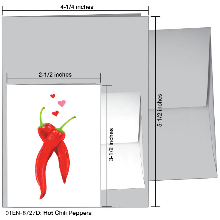 Hot Chili Peppers, Greeting Card (8727D), Enclosure Card, www.printedcanvas.com