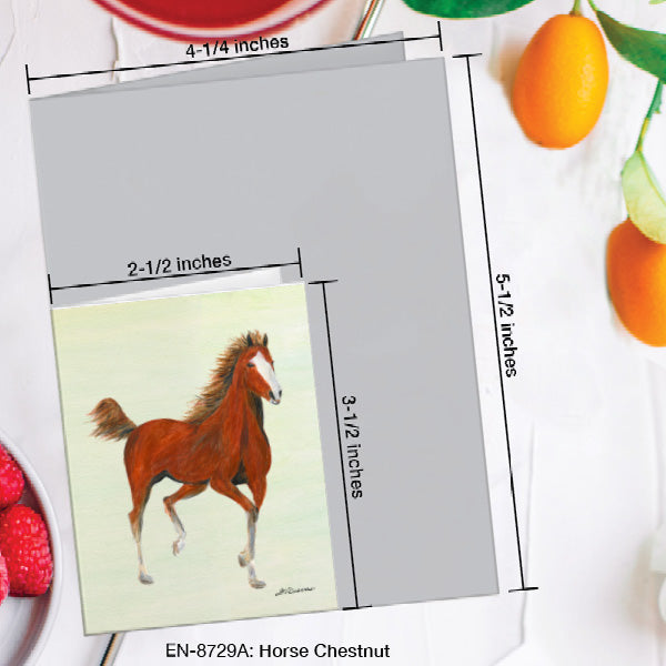 Horse Chestnut, Greeting Card (8729A), Enclosure Card, www.printedcanvas.com