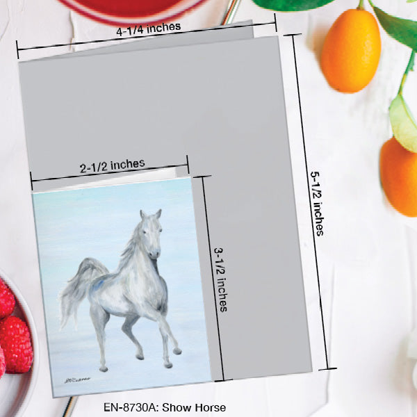 Show Horse, Greeting Card (8730A), Enclosure Card, www.printedcanvas.com