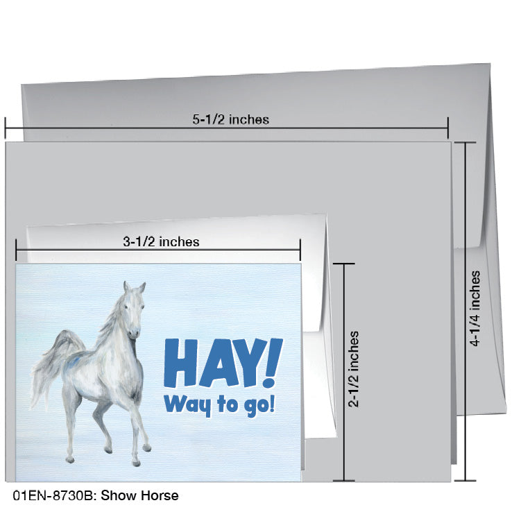 Show Horse, Greeting Card (8730B), Enclosure, www.printedcanvas.com