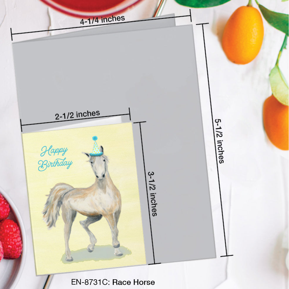 Race Horse, Greeting Card (#8731C)