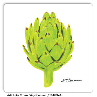 Artichoke Crown, Vinyl Coaster (CST-8734A) - Printed Canvas