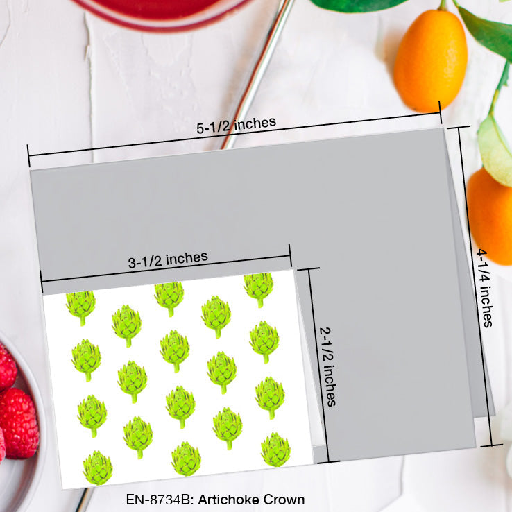 Artichoke Crown, Greeting Card (8734B), Enclosure Card, www.printedcanvas.com