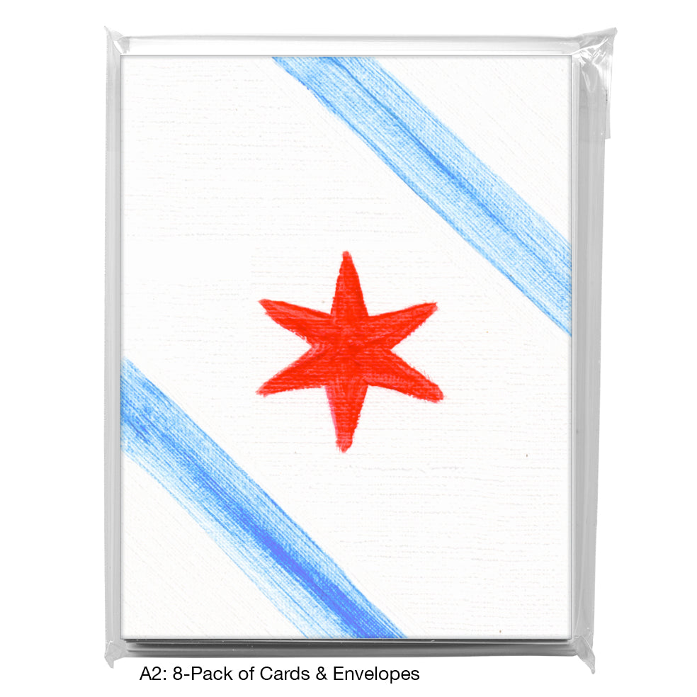 Flag of Chicago, Greeting Card (8736AA)