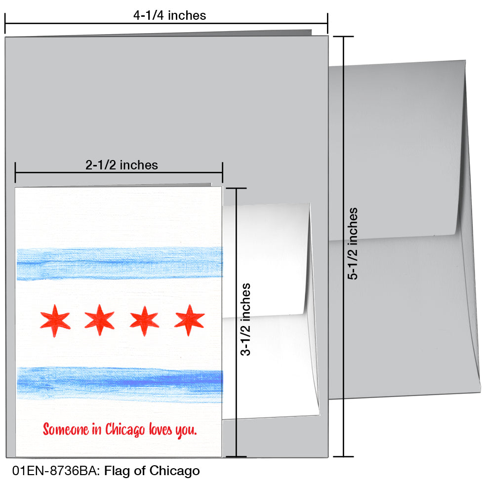 Flag of Chicago, Greeting Card (8736BA)
