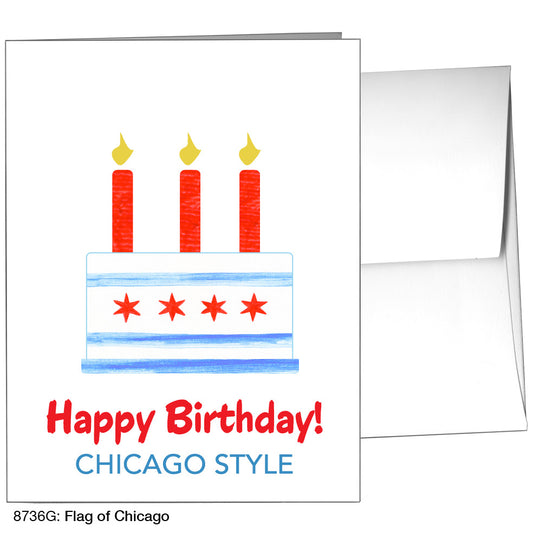 Flag of Chicago, Greeting Card (8736G)