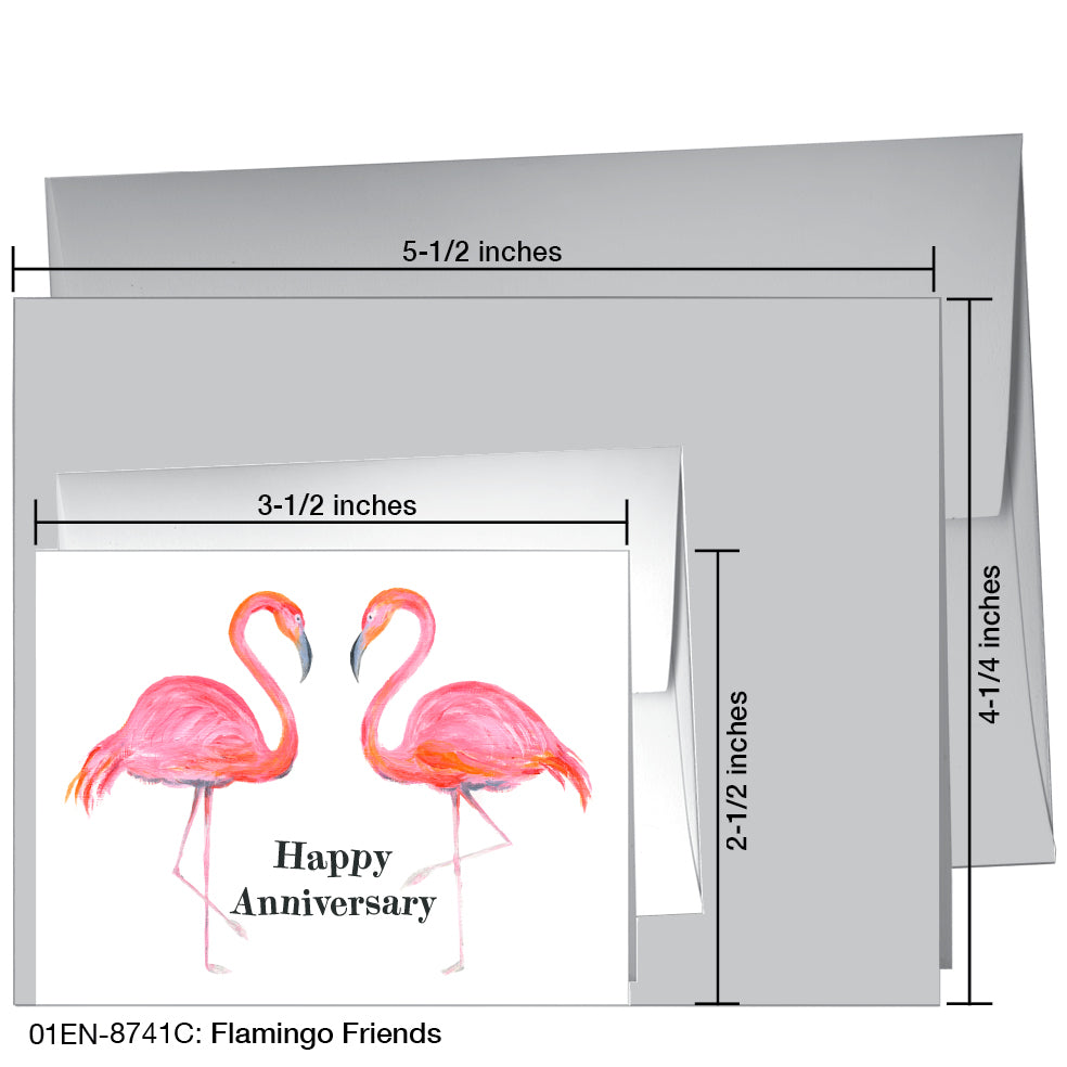 Flamingo Friends, Greeting Card (8741C)