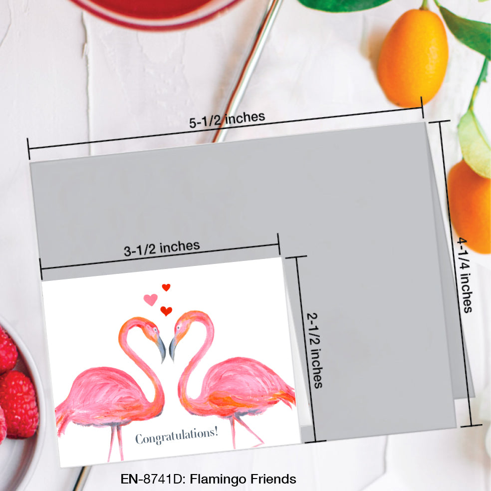 Flamingo Friends, Greeting Card (#8741D)