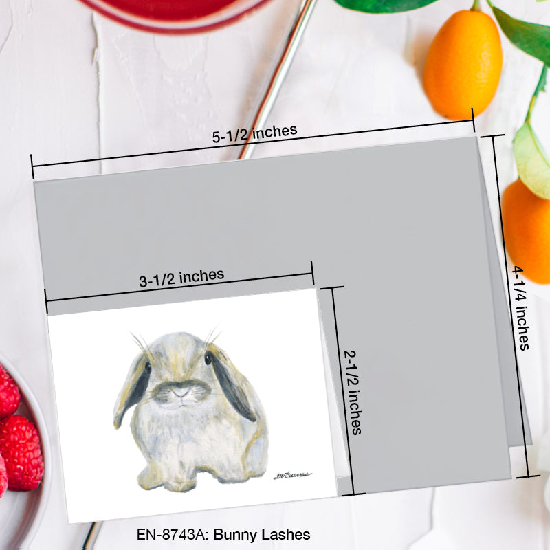 Bunny Lashes, Greeting Card (8743A), Enclosure Card, www.printedcanvas.com