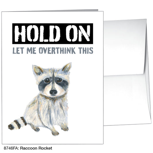 Raccoon Rocket, Greeting Card (8746FA)