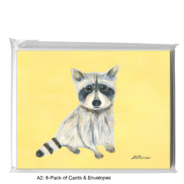 Raccoon Rocket, Greeting Card (8746G) - Printed Canvas