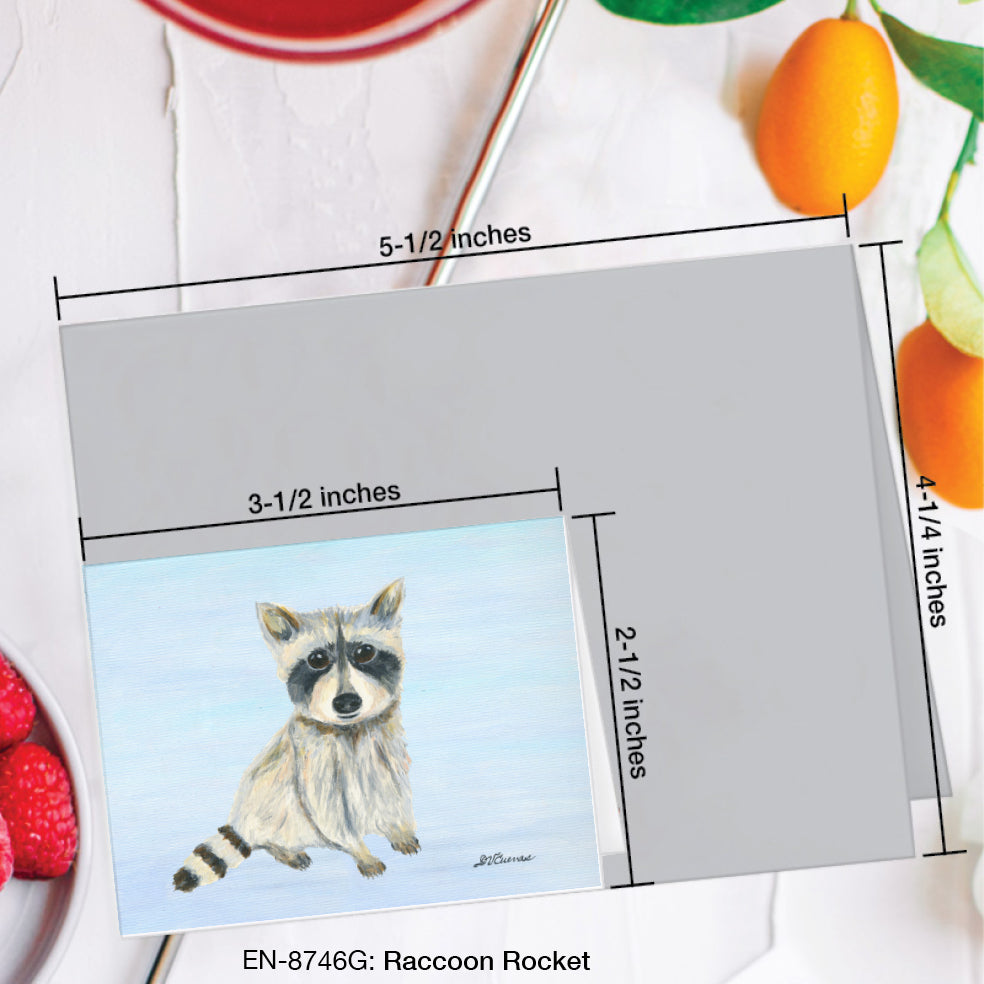 Raccoon Rocket, Greeting Card (#8746G)