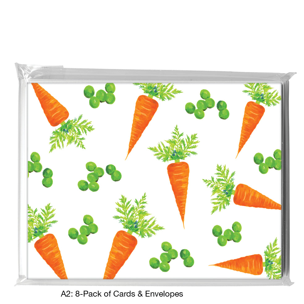 Peas & Carrots, Greeting Card (8760C), A2 8-Pack, printedcanvas.com