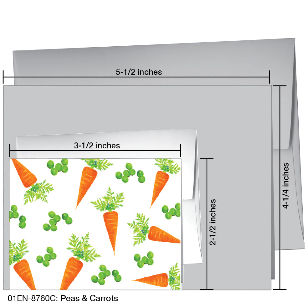 Peas & Carrots, Greeting Card (8760C), Enclosure, printedcanvas.com