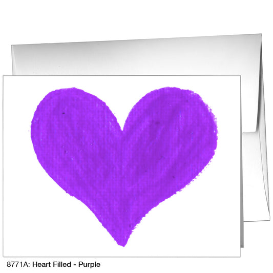 Heart Filled - Purple, Greeting Card (8771A)