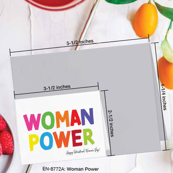 Woman Power, Greeting Card (8772A), Enclosure, www.printedcanvas.com
