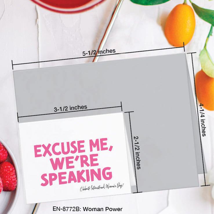 Woman Power, Greeting Card (8772B), Enclosure, www.printedcanvas.com