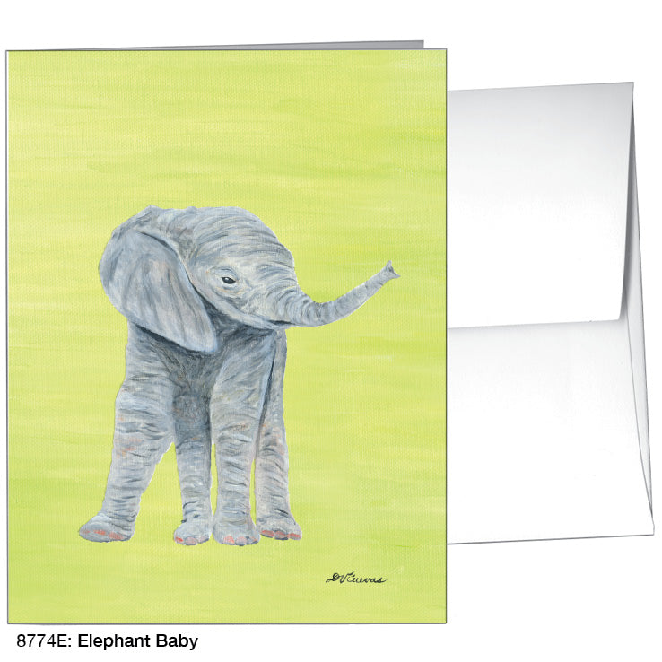 Elephant Baby, Greeting Card (8774E) - Printed Canvas