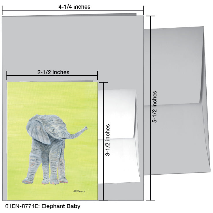Elephant Baby, Greeting Card (8774E) - Printed Canvas