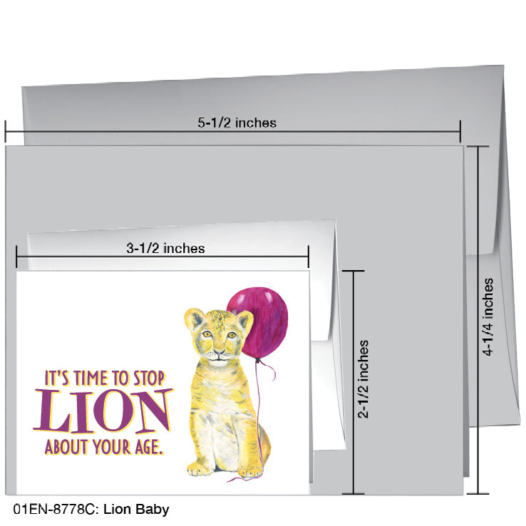 Lion Baby, Greeting Card (#8778C)