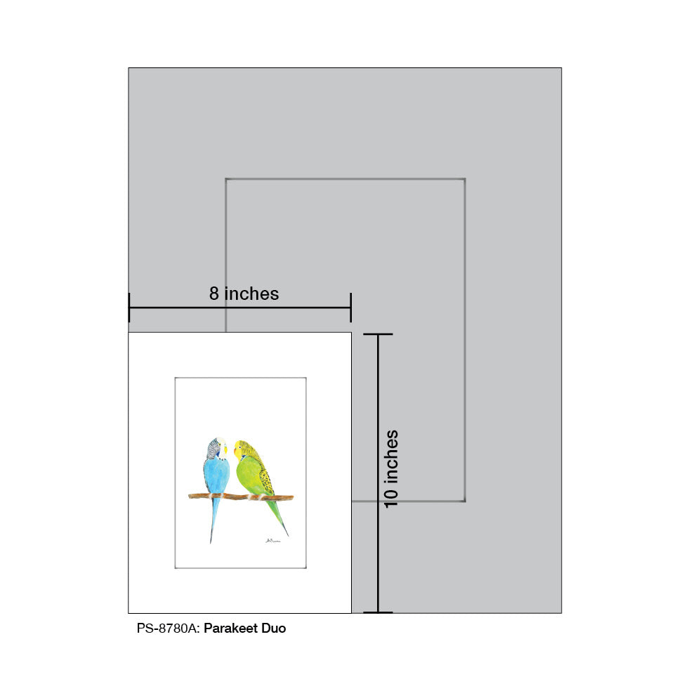Parakeet Duo, Print (#878A)