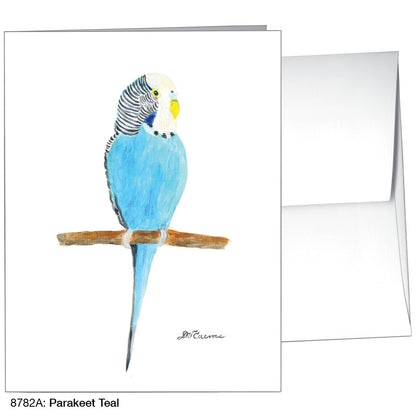 Parakeet Teal, Greeting Card (8782A)