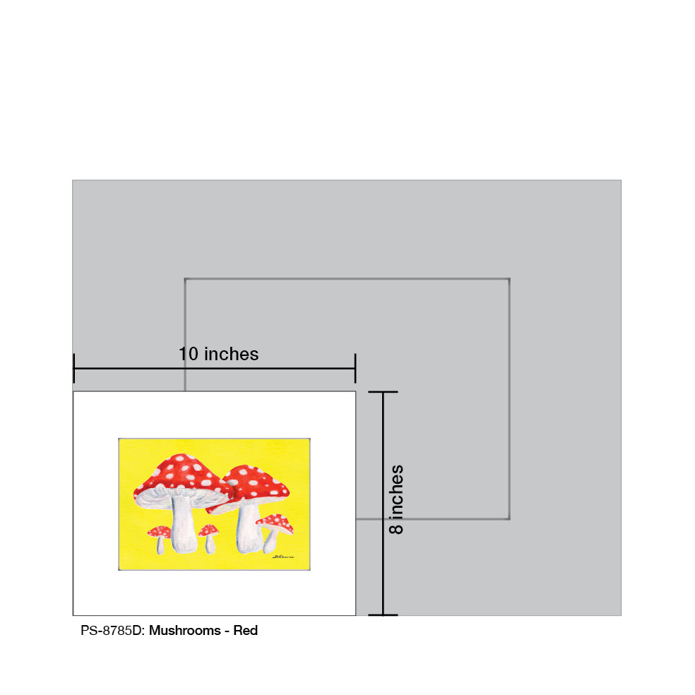Mushrooms - Red, Print (#8785D)
