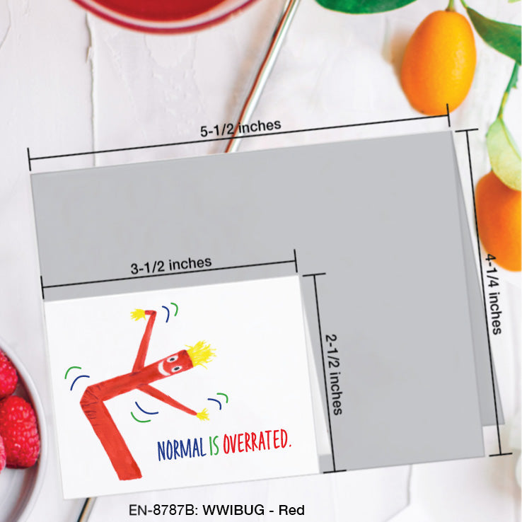 WWIBUG - Red, Greeting Card (#8787B), Enclosure, www.printedcanvas.com
