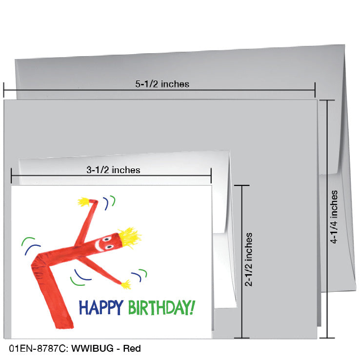 WWIBUG - Red, Greeting Card (8787C), Enclosure Card, www.printedcanvas.com