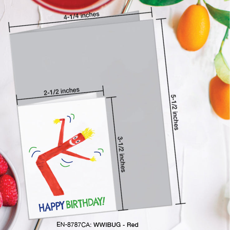 WWIBUG - Red, Greeting Card (#8787CA)