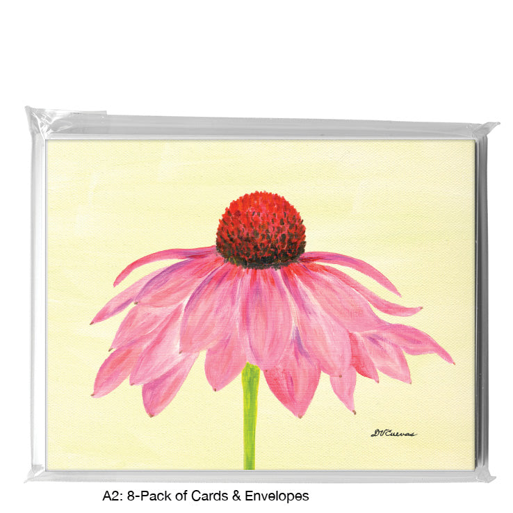 Echinacea Flower, Greeting Card (8790F), A2 Card 8-Pack, www.printedcanvas.com