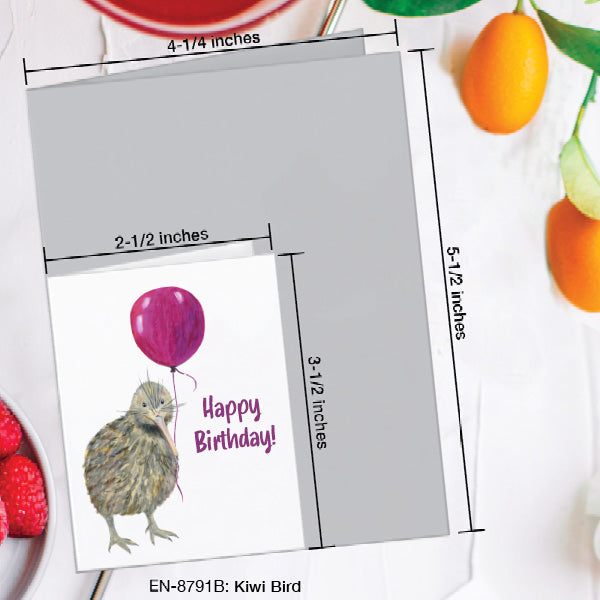 Kiwi Bird, Greeting Card (8791B), Enclosure, www.printedcanvas.com