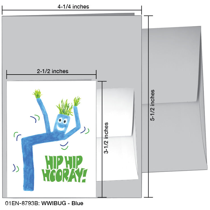 WWIBUG - Blue, Greeting Card (8793B), Enclosure Card, www.printedcanvas.com